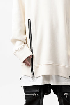 画像をギャラリービューアに読み込む, A.F ARTEFACT LAYERED ZIP PULLOVER / COTTON KNIT+JERSEY (IVORY)