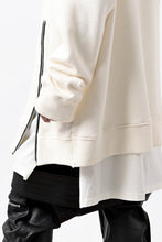 画像をギャラリービューアに読み込む, A.F ARTEFACT LAYERED ZIP PULLOVER / COTTON KNIT+JERSEY (IVORY)