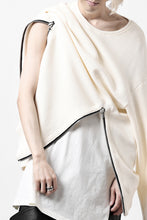画像をギャラリービューアに読み込む, A.F ARTEFACT LAYERED ZIP PULLOVER / COTTON KNIT+JERSEY (IVORY)