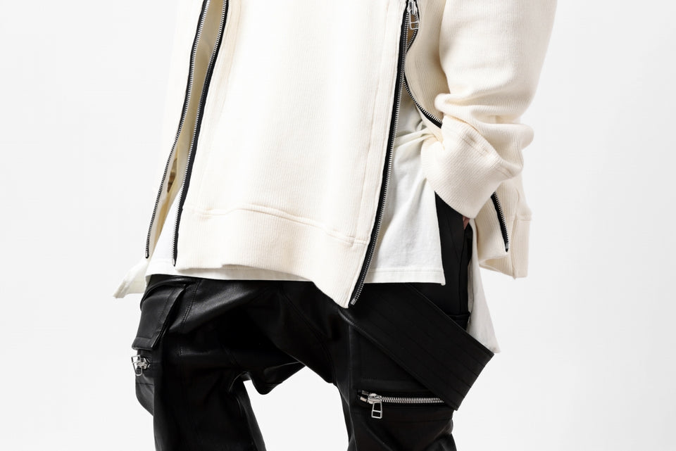 画像をギャラリービューアに読み込む, A.F ARTEFACT LAYERED ZIP PULLOVER / COTTON KNIT+JERSEY (IVORY)