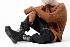 Load image into Gallery viewer, A.F ARTEFACT CARGO SAROUEL SKINNY PANTS / STRETCH COTTON DENIM (BLACK)