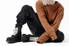 Load image into Gallery viewer, A.F ARTEFACT CARGO SAROUEL SKINNY PANTS / STRETCH COTTON DENIM (BLACK)