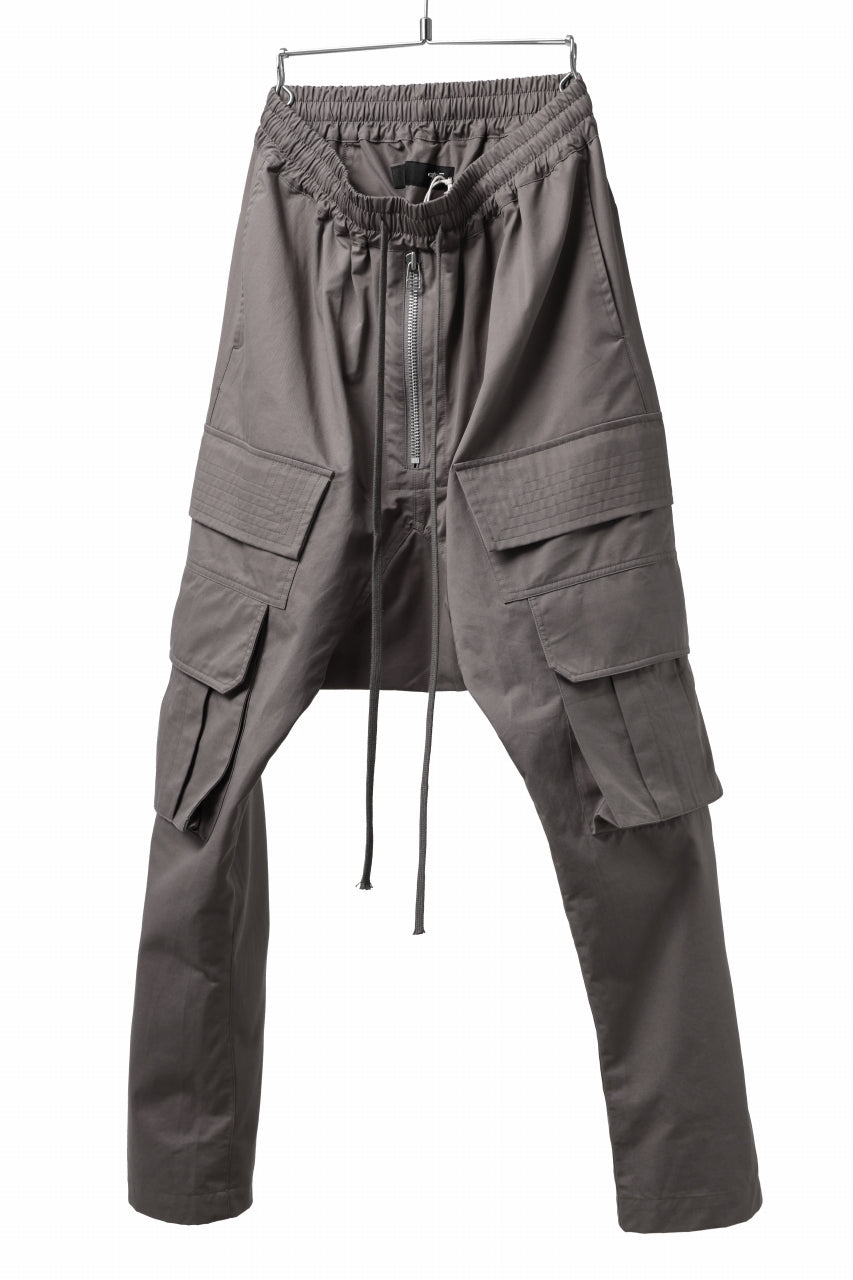 画像をギャラリービューアに読み込む, A.F ARTEFACT FRONT ZIP CARGO SARROUEL EASY PANTS (GREY)