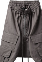 画像をギャラリービューアに読み込む, A.F ARTEFACT FRONT ZIP CARGO SARROUEL EASY PANTS (GREY)