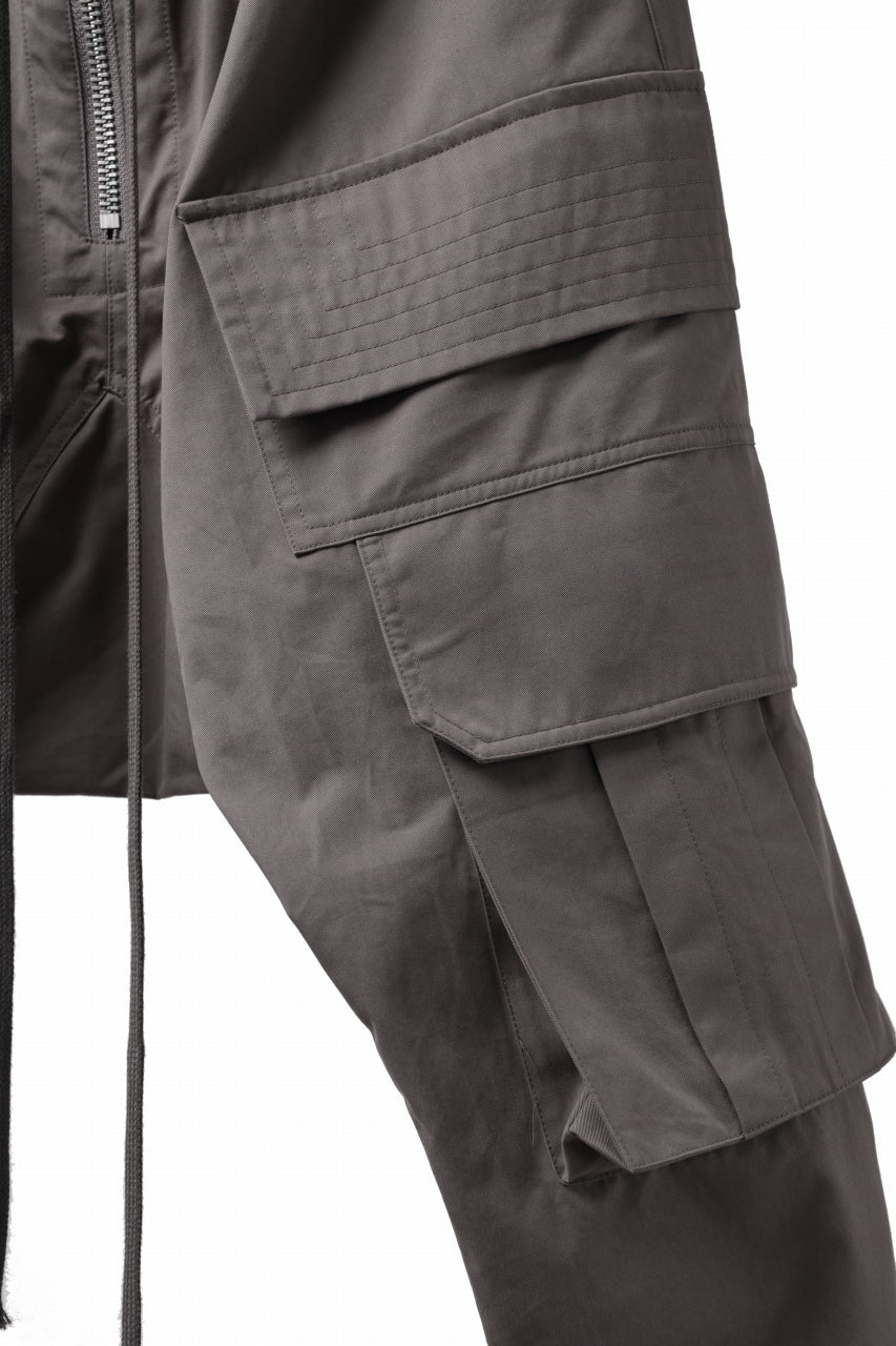 画像をギャラリービューアに読み込む, A.F ARTEFACT FRONT ZIP CARGO SARROUEL EASY PANTS (GREY)