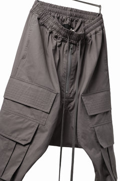 画像をギャラリービューアに読み込む, A.F ARTEFACT FRONT ZIP CARGO SARROUEL EASY PANTS (GREY)