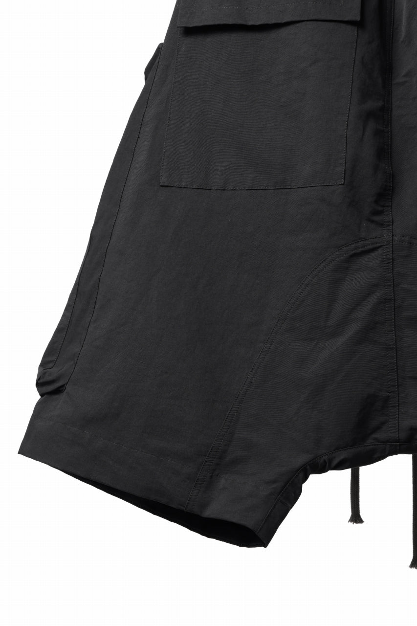 画像をギャラリービューアに読み込む, A.F ARTEFACT RADICAL-ZIP MILITARY SARROUEL SHORTS (BLACK)