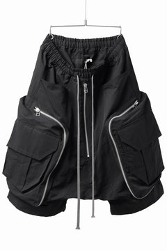 画像をギャラリービューアに読み込む, A.F ARTEFACT RADICAL-ZIP MILITARY SARROUEL SHORTS (BLACK)
