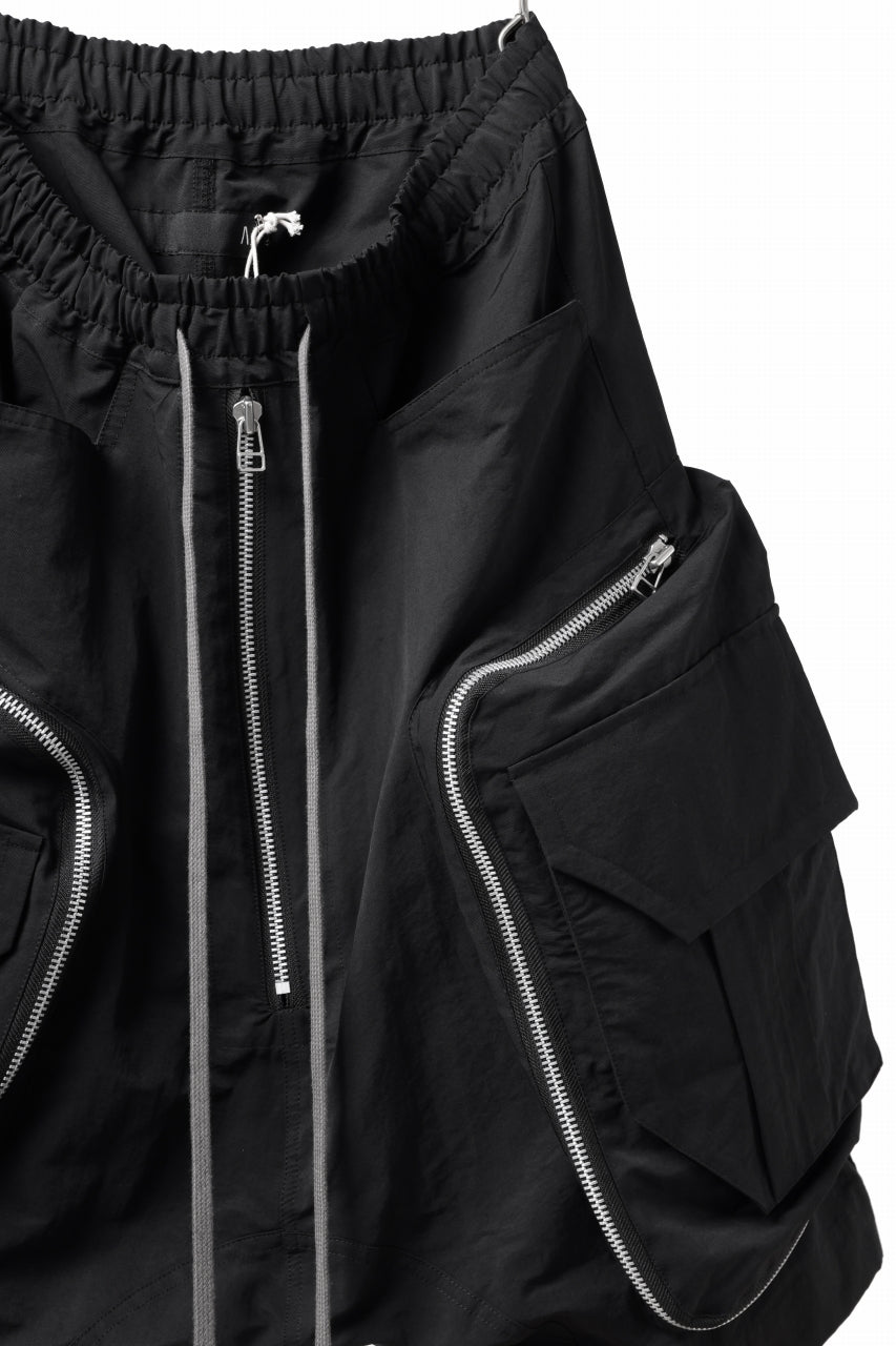 画像をギャラリービューアに読み込む, A.F ARTEFACT RADICAL-ZIP MILITARY SARROUEL SHORTS (BLACK)