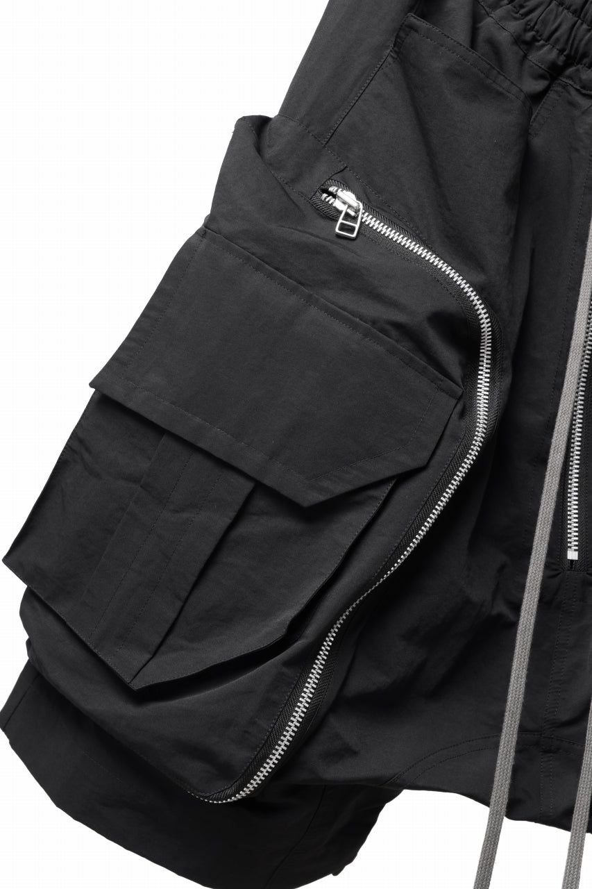 画像をギャラリービューアに読み込む, A.F ARTEFACT RADICAL-ZIP MILITARY SARROUEL SHORTS (BLACK)