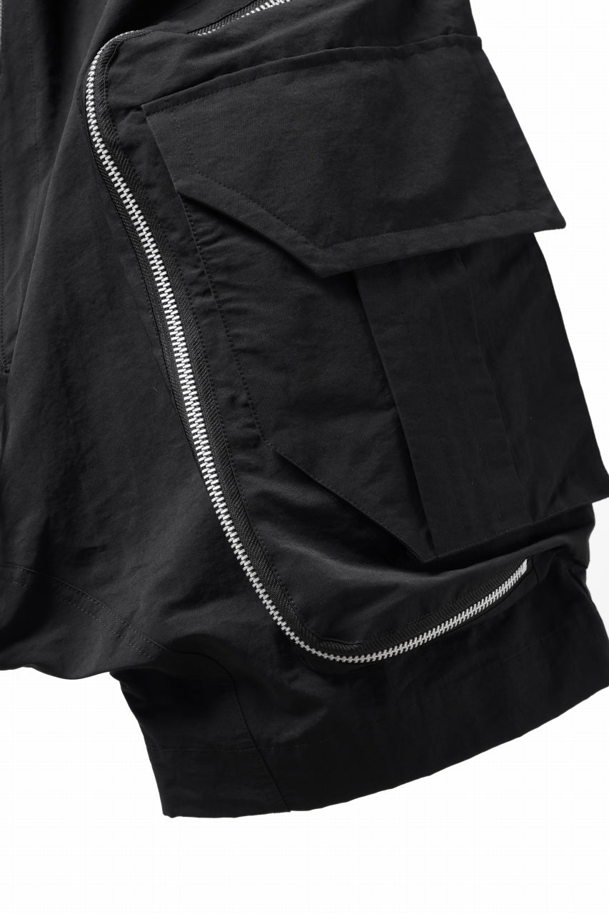 画像をギャラリービューアに読み込む, A.F ARTEFACT RADICAL-ZIP MILITARY SARROUEL SHORTS (BLACK)