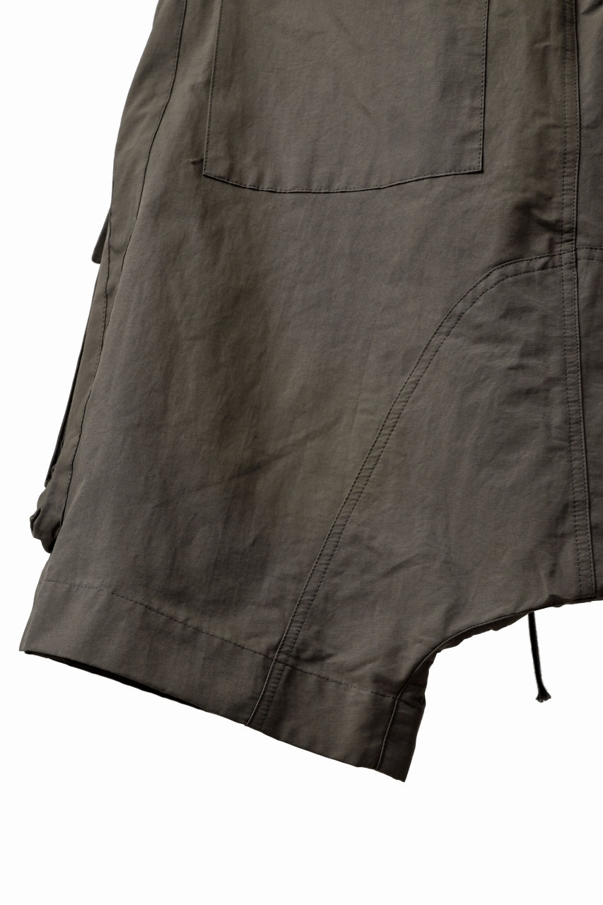画像をギャラリービューアに読み込む, A.F ARTEFACT RADICAL-ZIP MILITARY SARROUEL SHORTS (KHAKI)