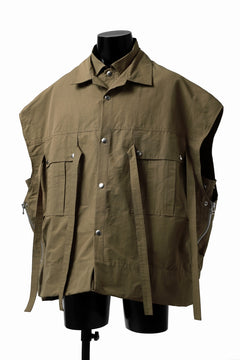 画像をギャラリービューアに読み込む, A.F ARTEFACT DOUBLE-LAYERED WORK VEST (BEIGE)