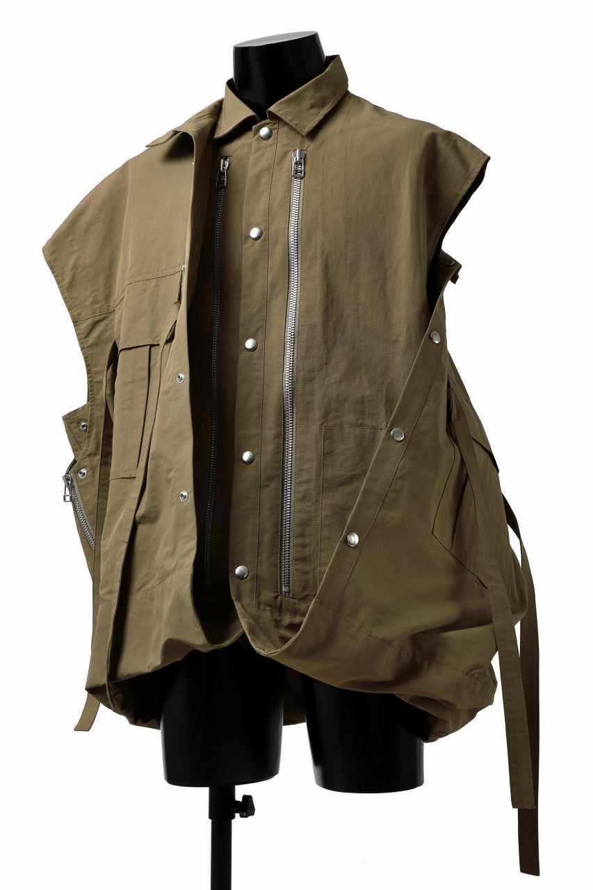 画像をギャラリービューアに読み込む, A.F ARTEFACT DOUBLE-LAYERED WORK VEST (BEIGE)