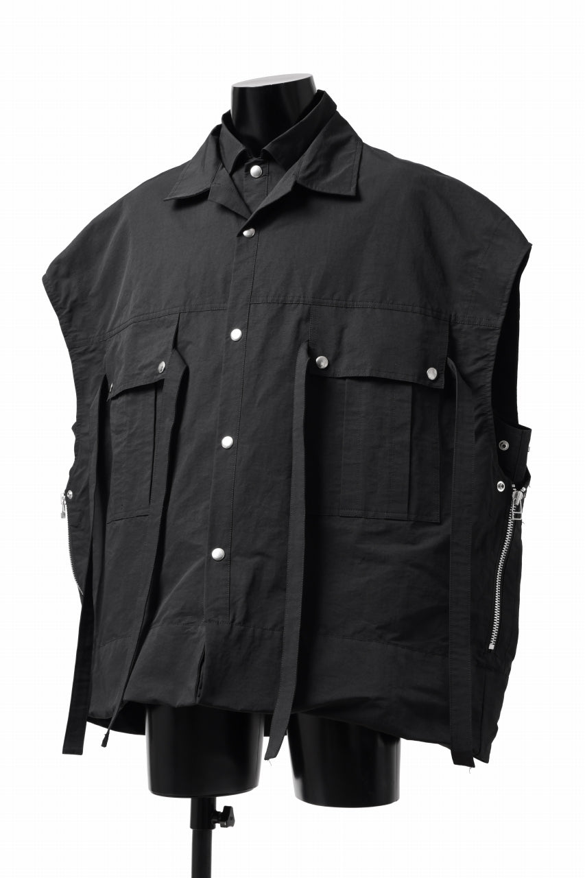 画像をギャラリービューアに読み込む, A.F ARTEFACT DOUBLE-LAYERED WORK VEST (BLACK)