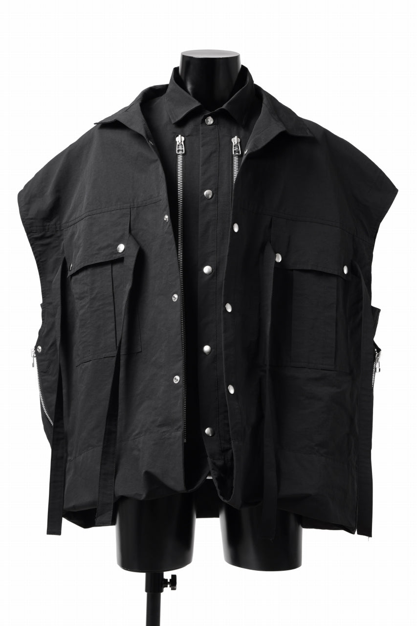 画像をギャラリービューアに読み込む, A.F ARTEFACT DOUBLE-LAYERED WORK VEST (BLACK)