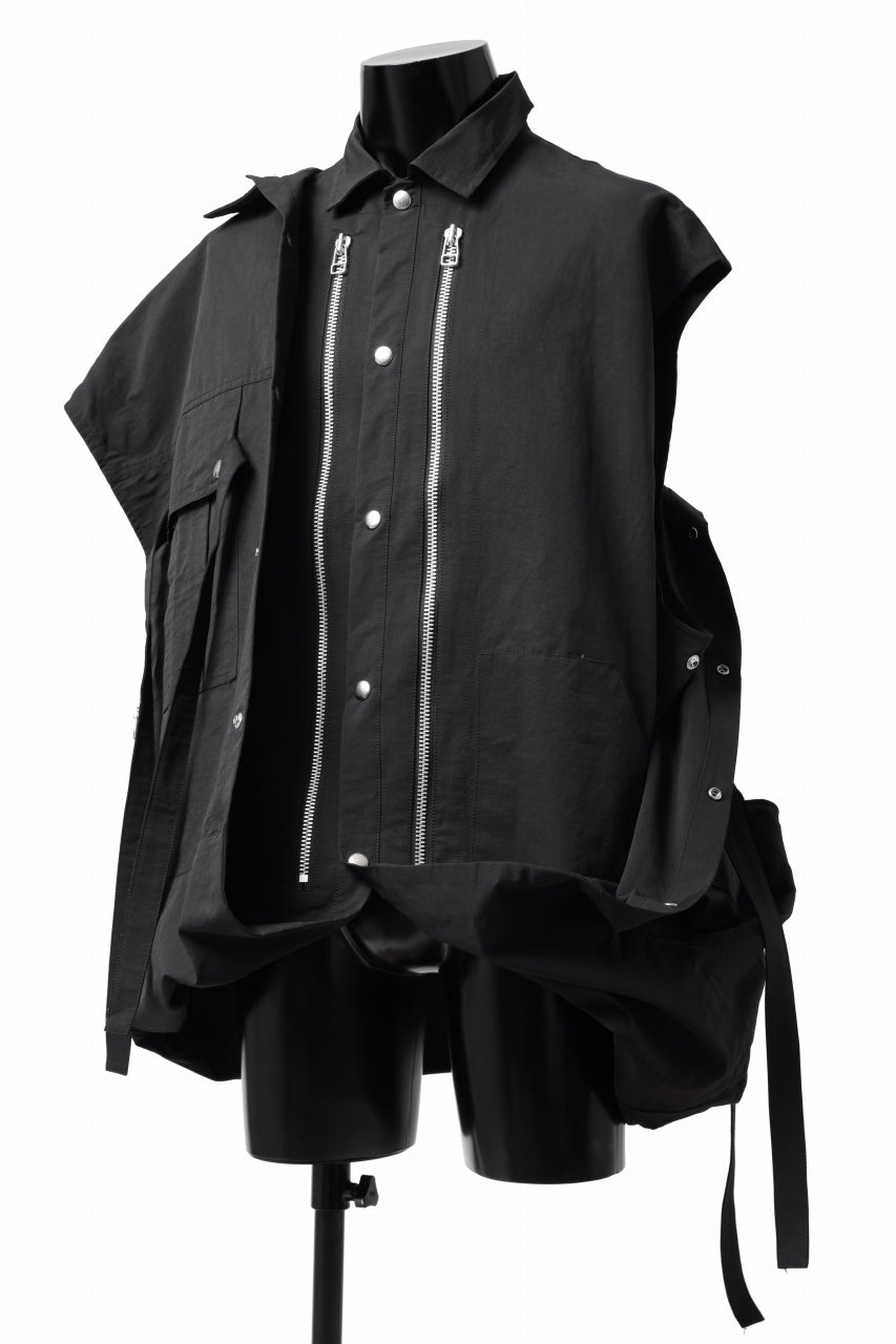 画像をギャラリービューアに読み込む, A.F ARTEFACT DOUBLE-LAYERED WORK VEST (BLACK)