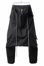 画像をギャラリービューアに読み込む, A.F ARTEFACT MILITARY SARROUEL WIDE PANTS (BLACK)