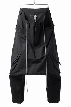 画像をギャラリービューアに読み込む, A.F ARTEFACT MILITARY SARROUEL WIDE PANTS (BLACK)