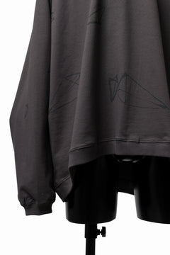 画像をギャラリービューアに読み込む, A.F ARTEFACT PYRA PATTERN PRINT CREW NECK TOPS (GREY)