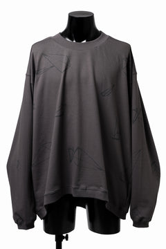 画像をギャラリービューアに読み込む, A.F ARTEFACT PYRA PATTERN PRINT CREW NECK TOPS (GREY)