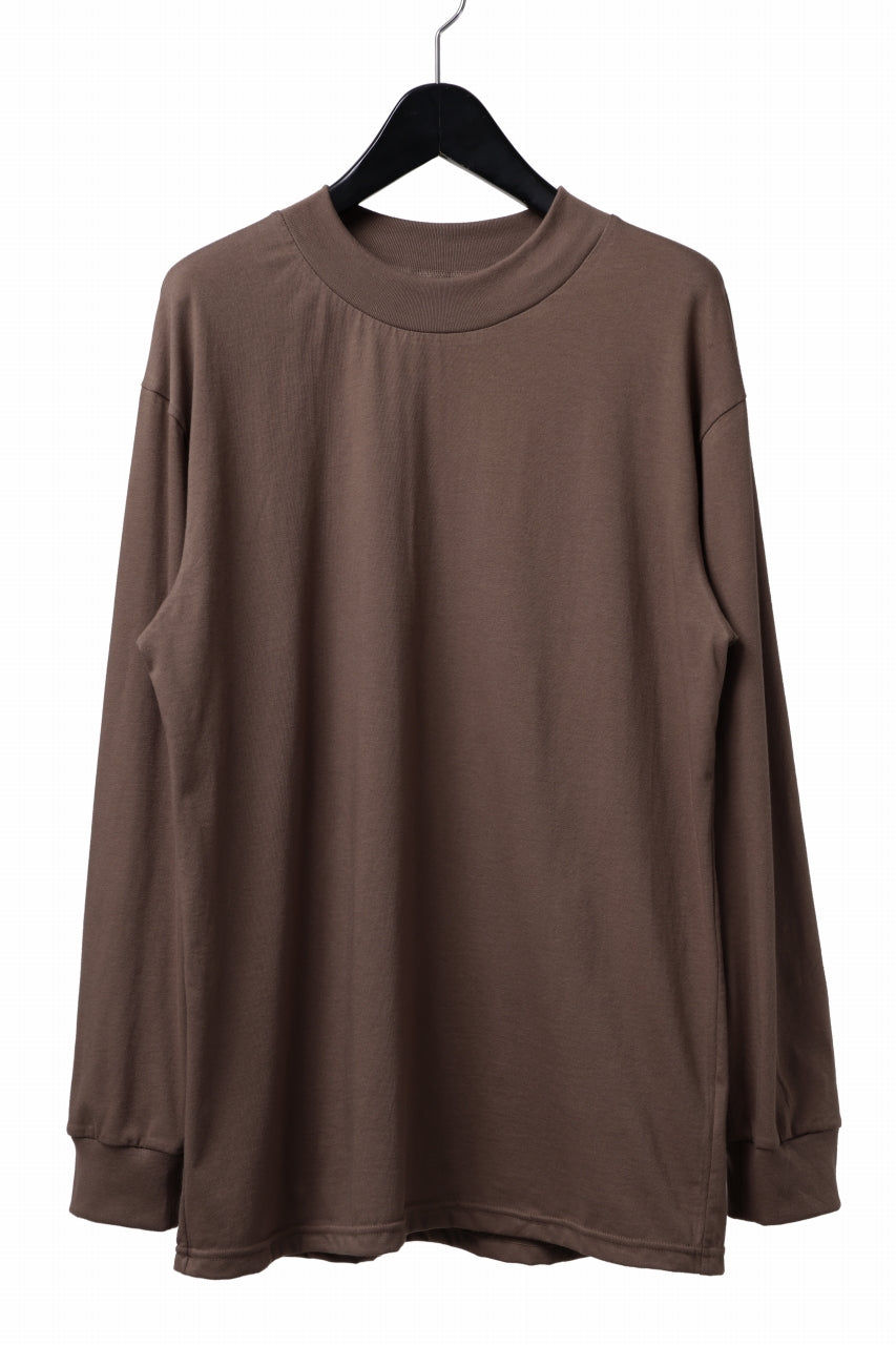 画像をギャラリービューアに読み込む, A.F ARTEFACT exclusive THICK-COLLAR BASIC T-SHIRT L/S (BROWN)