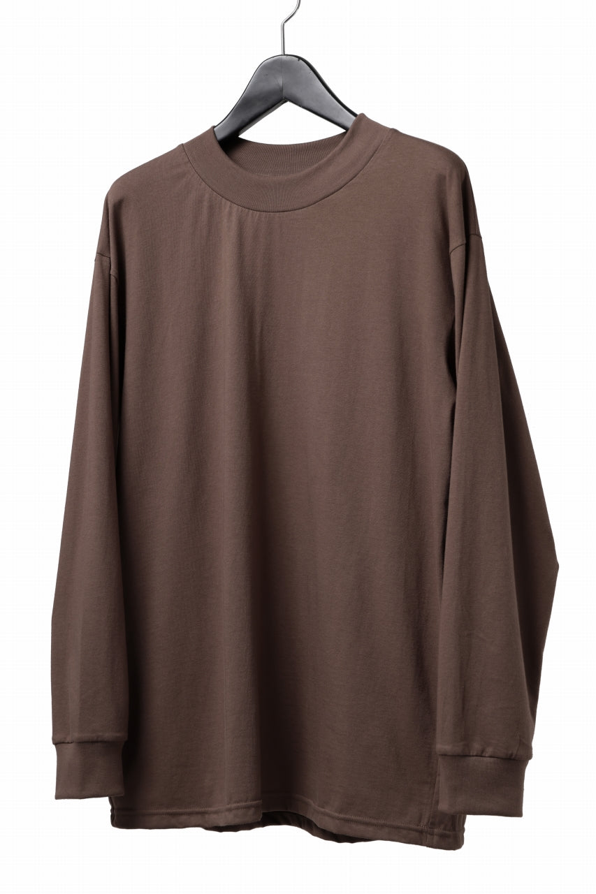 画像をギャラリービューアに読み込む, A.F ARTEFACT exclusive THICK-COLLAR BASIC T-SHIRT L/S (BROWN)