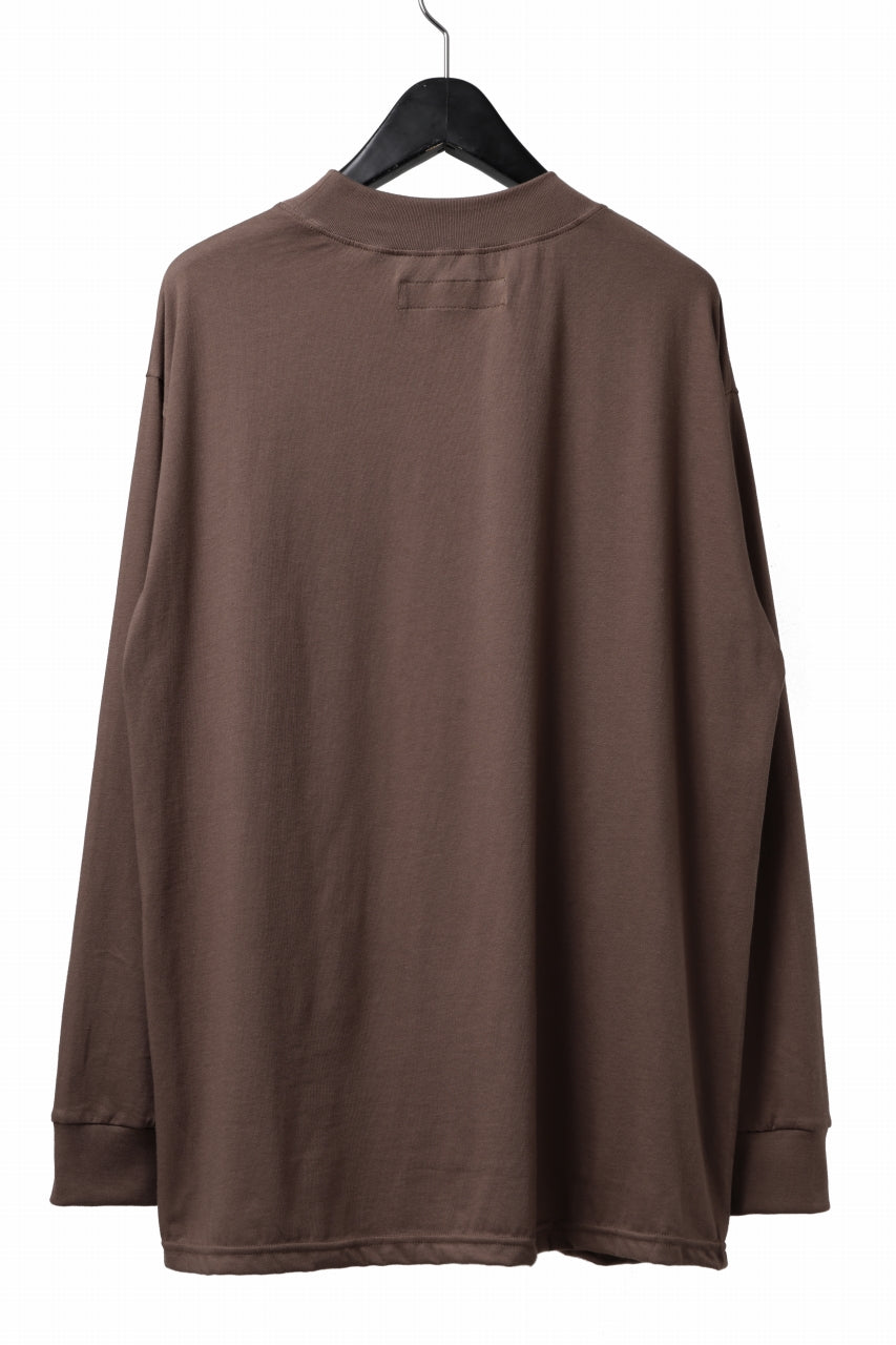 画像をギャラリービューアに読み込む, A.F ARTEFACT exclusive THICK-COLLAR BASIC T-SHIRT L/S (BROWN)