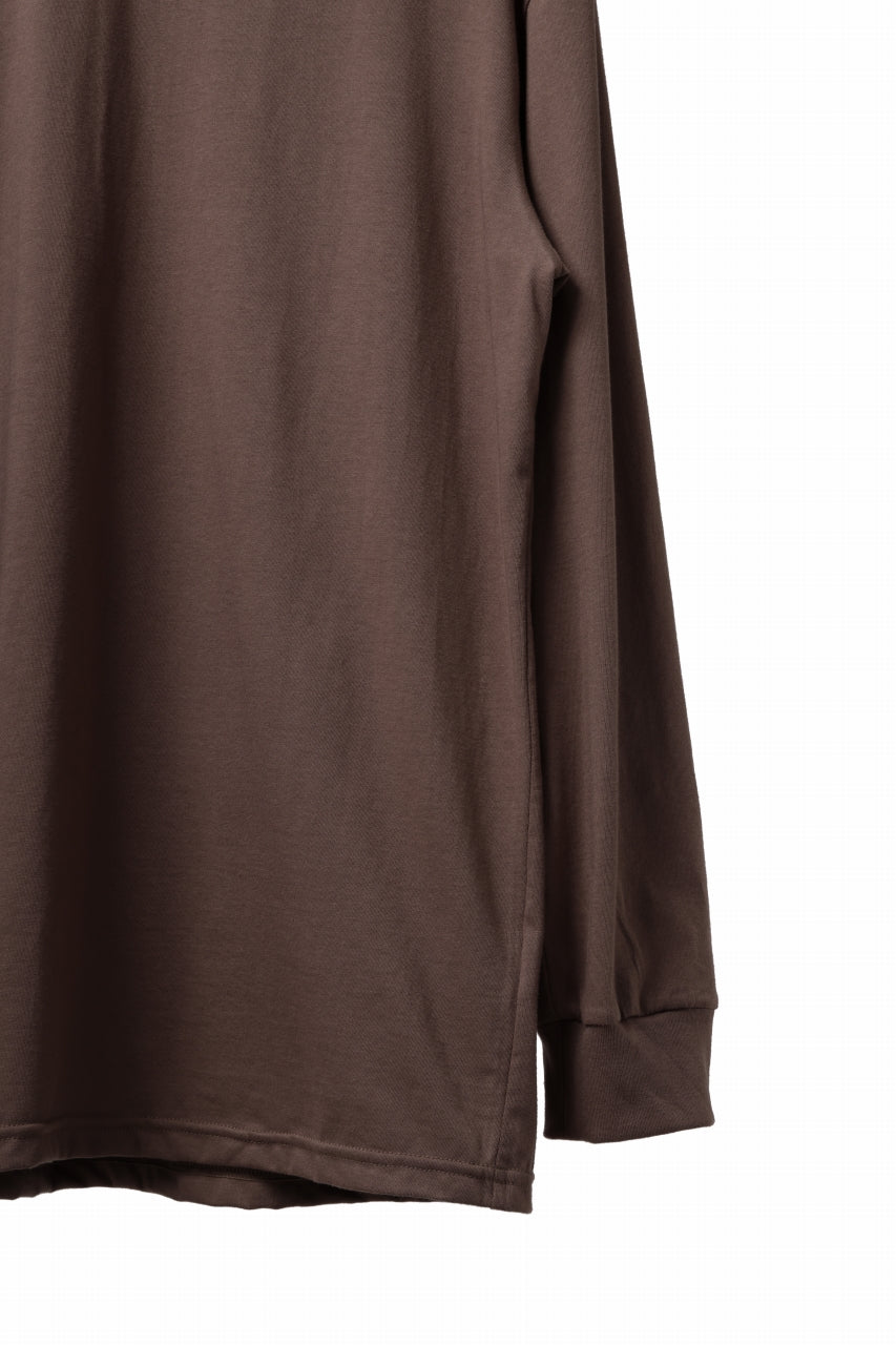 画像をギャラリービューアに読み込む, A.F ARTEFACT exclusive THICK-COLLAR BASIC T-SHIRT L/S (BROWN)