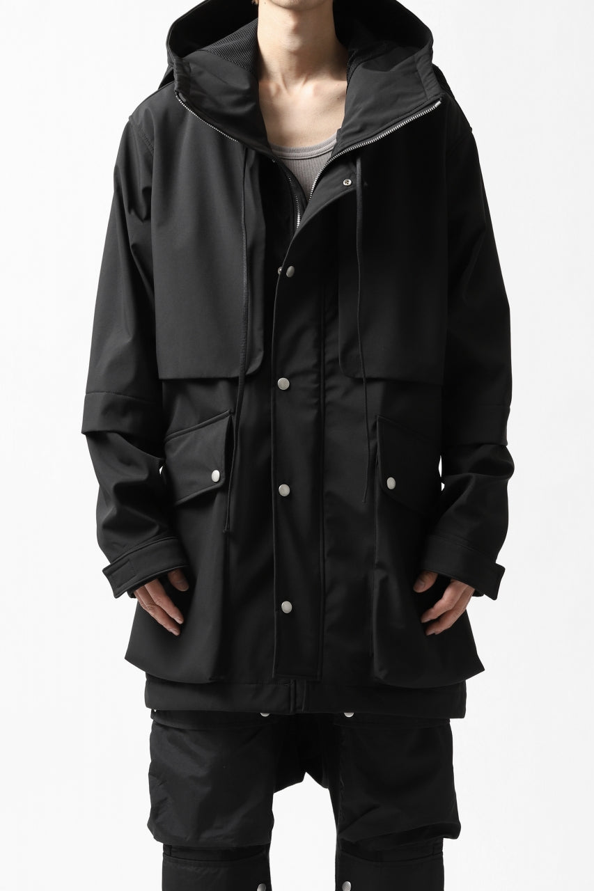 画像をギャラリービューアに読み込む, A.F ARTEFACT "LIGHT-WARMER" MODS COAT / FLEECE BONDING NYLON (BLACK)