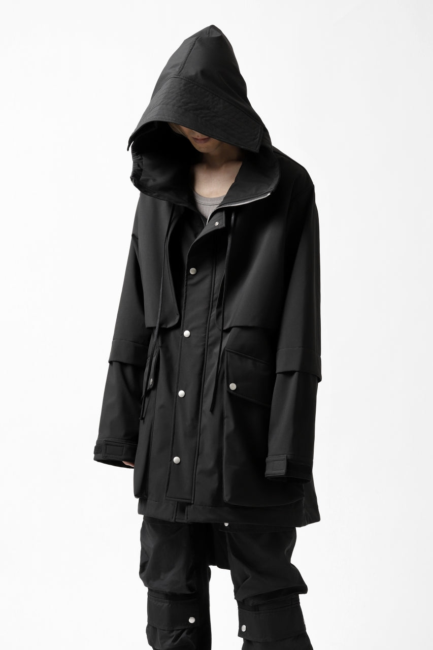 画像をギャラリービューアに読み込む, A.F ARTEFACT "LIGHT-WARMER" MODS COAT / FLEECE BONDING NYLON (BLACK)