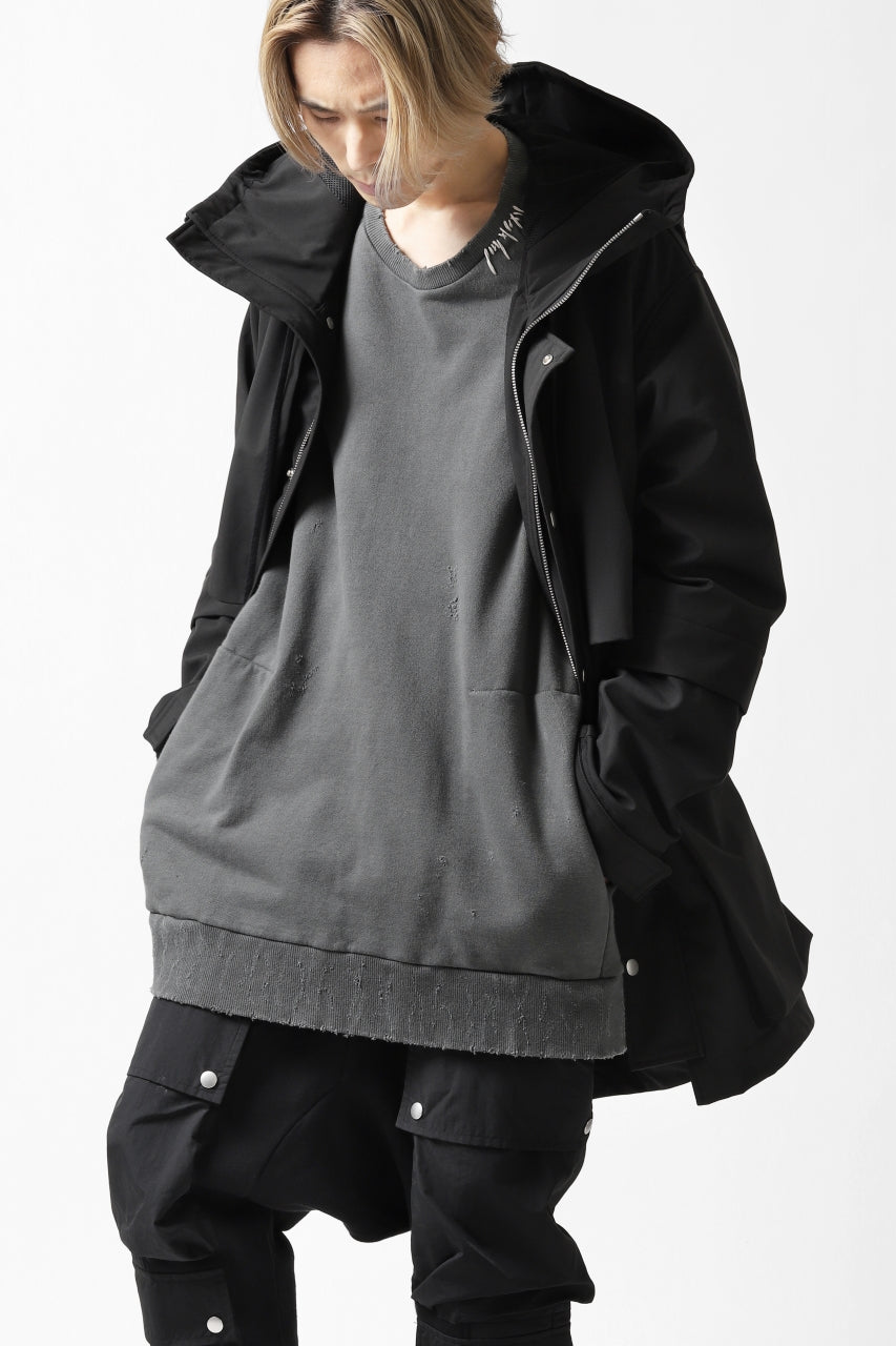 画像をギャラリービューアに読み込む, A.F ARTEFACT "LIGHT-WARMER" MODS COAT / FLEECE BONDING NYLON (BLACK)