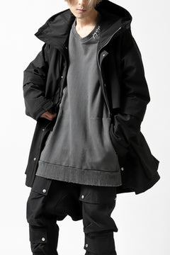 画像をギャラリービューアに読み込む, A.F ARTEFACT "LIGHT-WARMER" MODS COAT / FLEECE BONDING NYLON (BLACK)