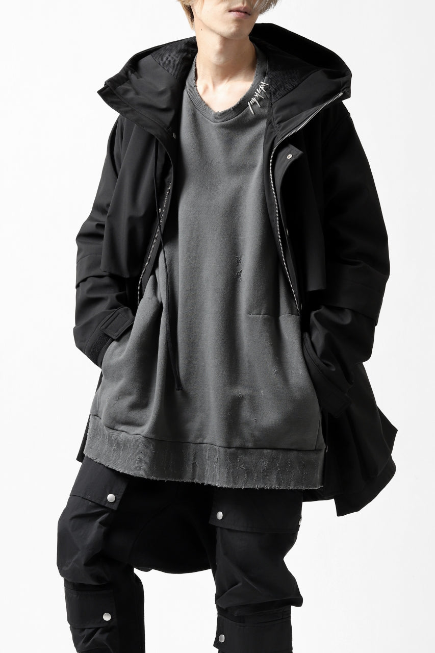 画像をギャラリービューアに読み込む, A.F ARTEFACT "LIGHT-WARMER" MODS COAT / FLEECE BONDING NYLON (BLACK)