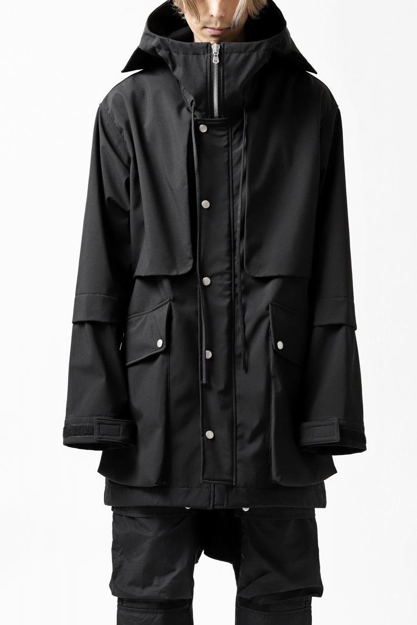 画像をギャラリービューアに読み込む, A.F ARTEFACT "LIGHT-WARMER" MODS COAT / FLEECE BONDING NYLON (BLACK)