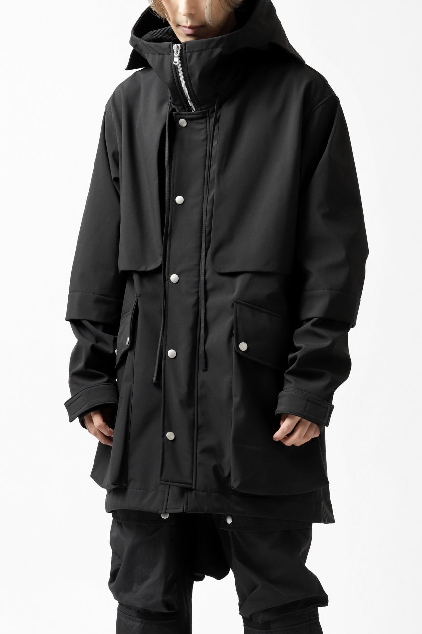 画像をギャラリービューアに読み込む, A.F ARTEFACT "LIGHT-WARMER" MODS COAT / FLEECE BONDING NYLON (BLACK)