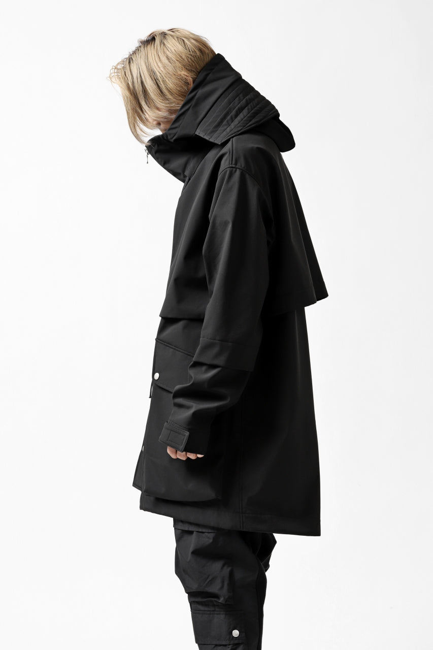 画像をギャラリービューアに読み込む, A.F ARTEFACT "LIGHT-WARMER" MODS COAT / FLEECE BONDING NYLON (BLACK)