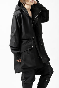 画像をギャラリービューアに読み込む, A.F ARTEFACT "LIGHT-WARMER" MODS COAT / FLEECE BONDING NYLON (BLACK)