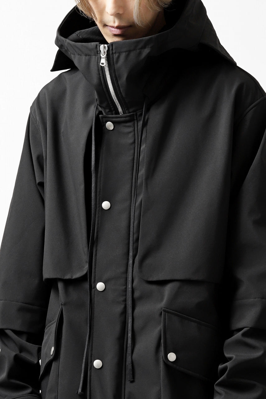 画像をギャラリービューアに読み込む, A.F ARTEFACT "LIGHT-WARMER" MODS COAT / FLEECE BONDING NYLON (BLACK)