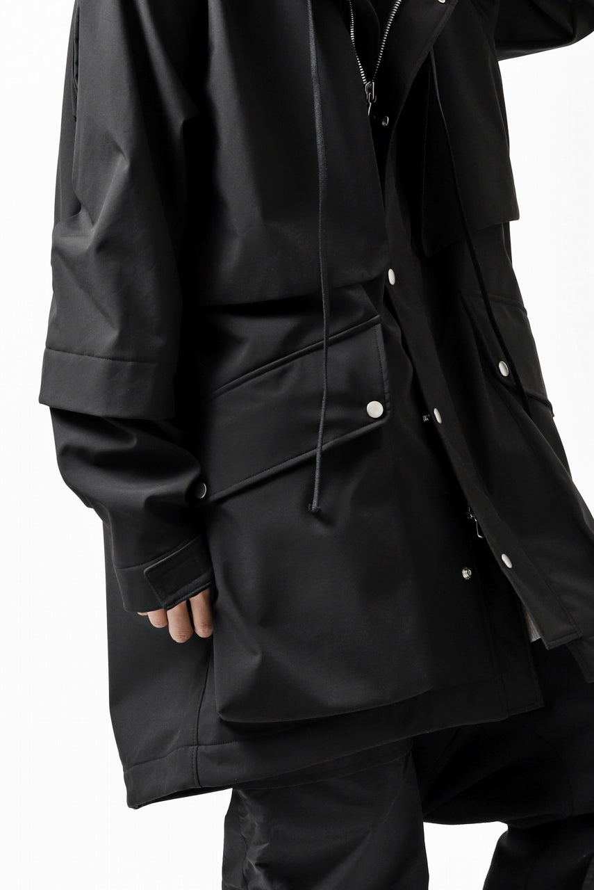 画像をギャラリービューアに読み込む, A.F ARTEFACT "LIGHT-WARMER" MODS COAT / FLEECE BONDING NYLON (BLACK)