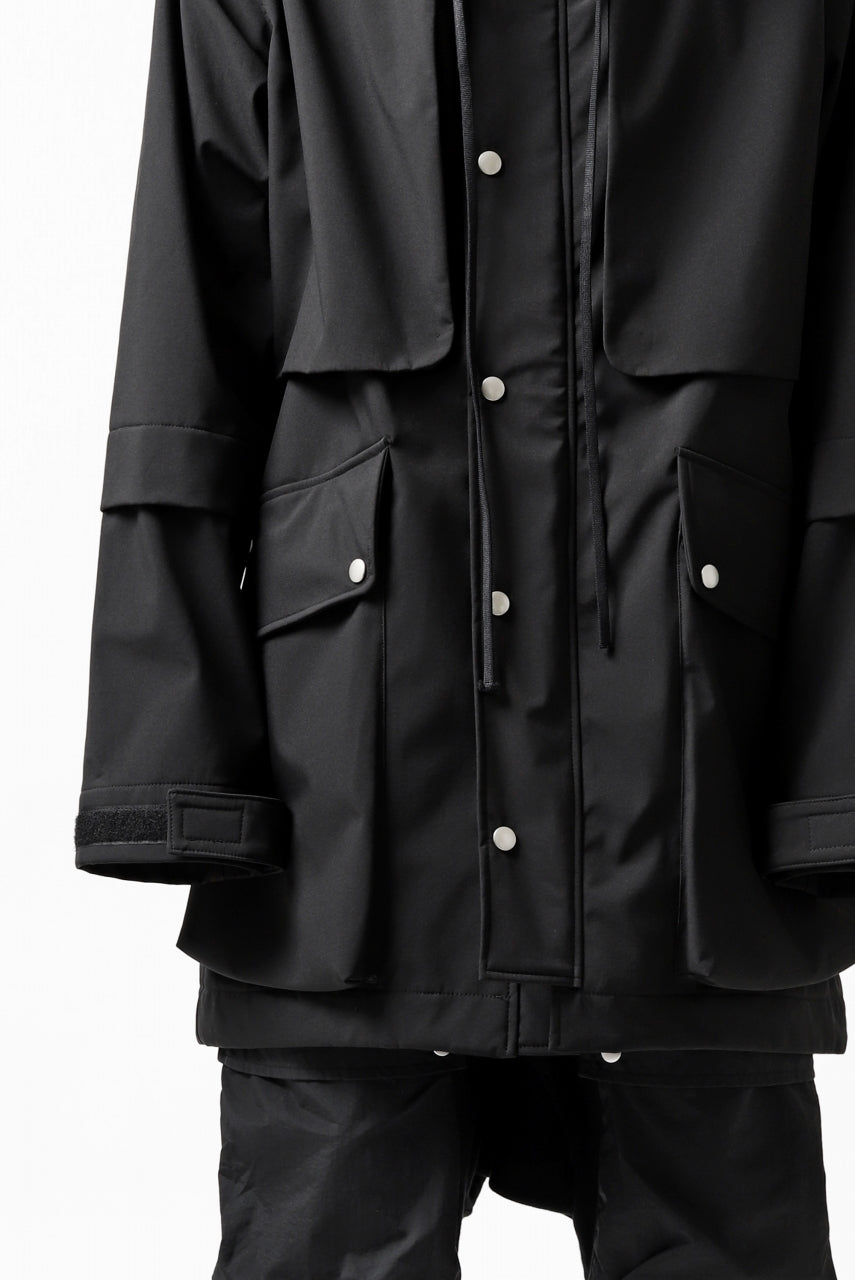 画像をギャラリービューアに読み込む, A.F ARTEFACT "LIGHT-WARMER" MODS COAT / FLEECE BONDING NYLON (BLACK)