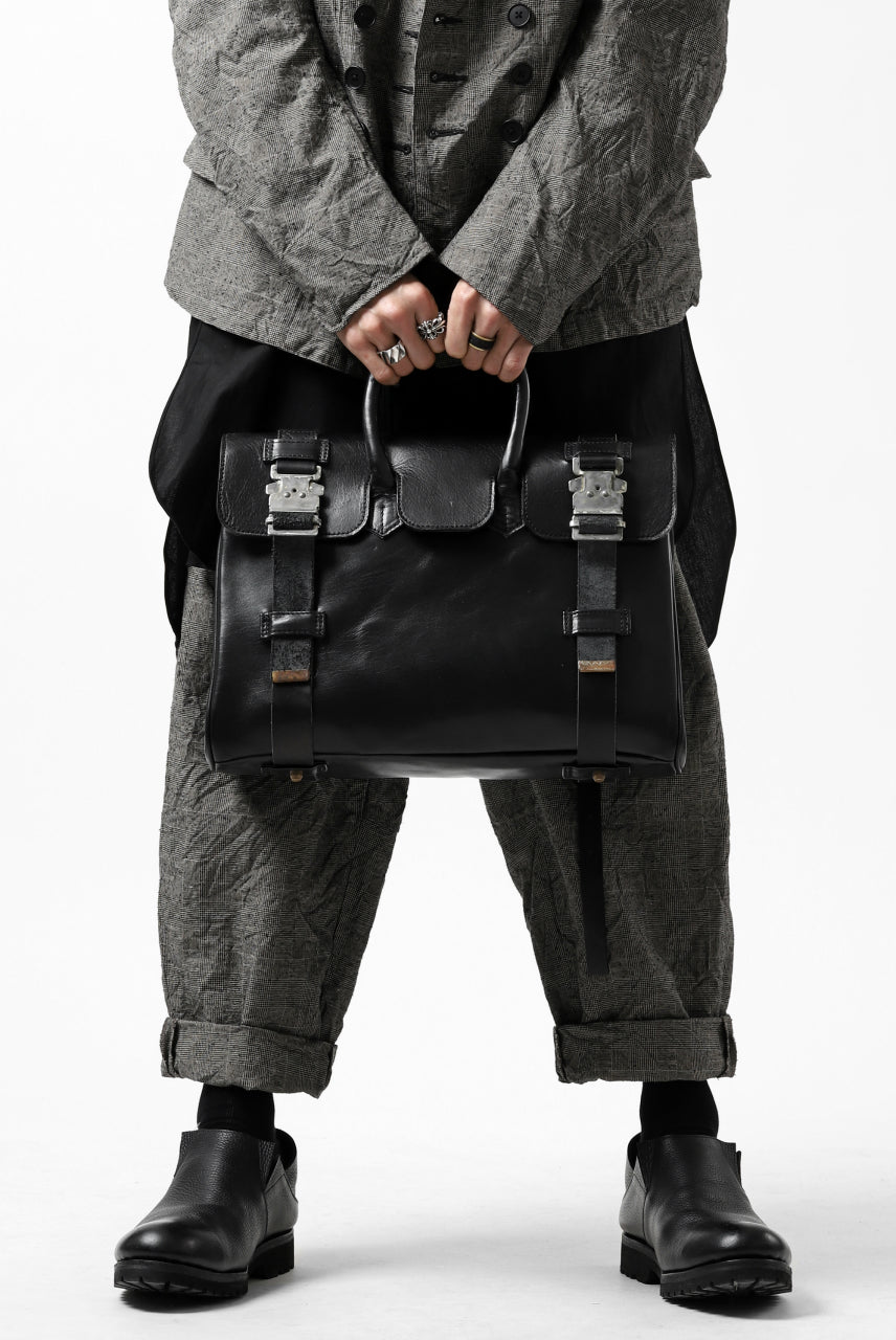 画像をギャラリービューアに読み込む, ierib VOYGER 30 HAND BAG / smooth horse leather (BLACK)