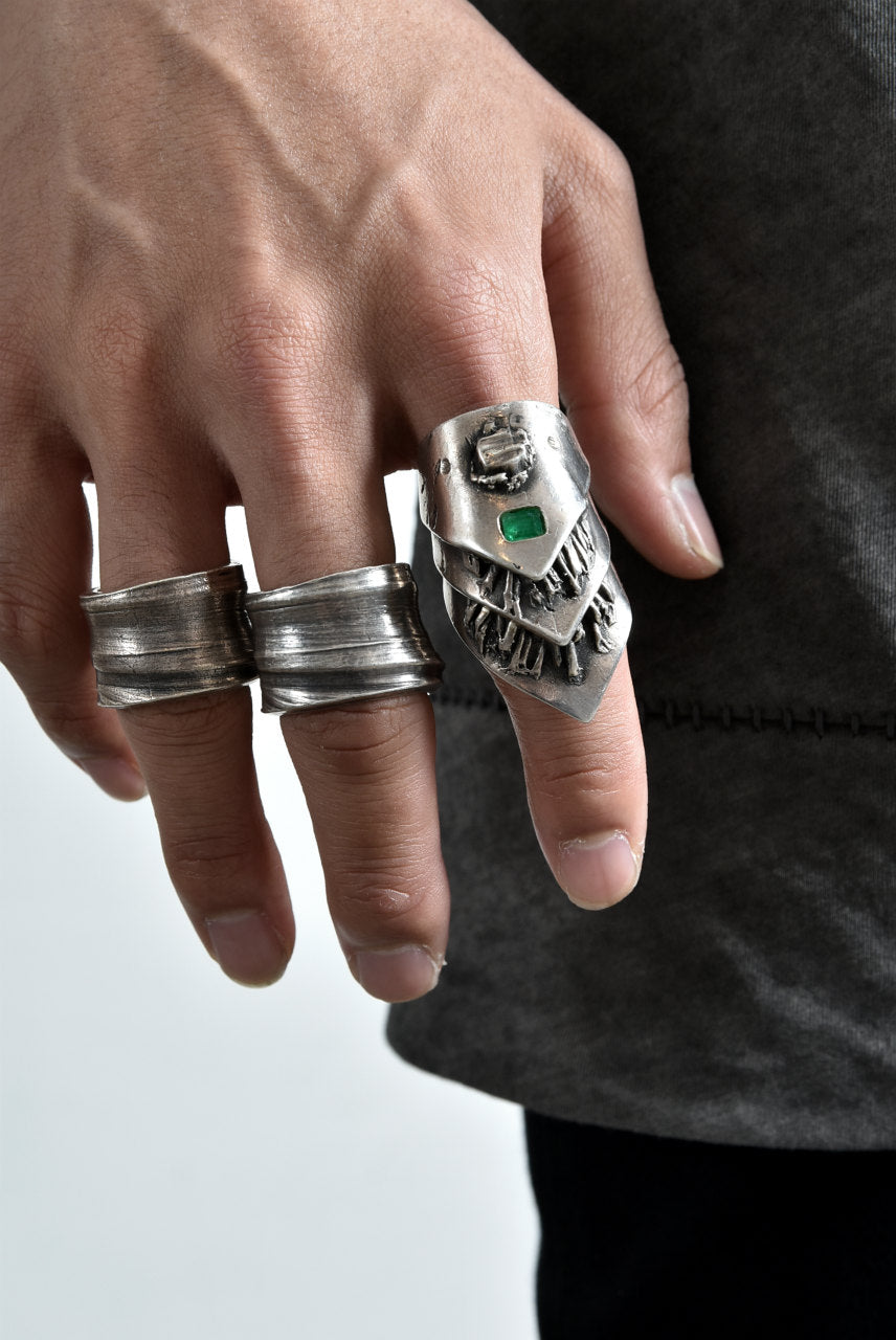 画像をギャラリービューアに読み込む, GASPARD HEX Mayan Ring with EMERALD JEWELRY