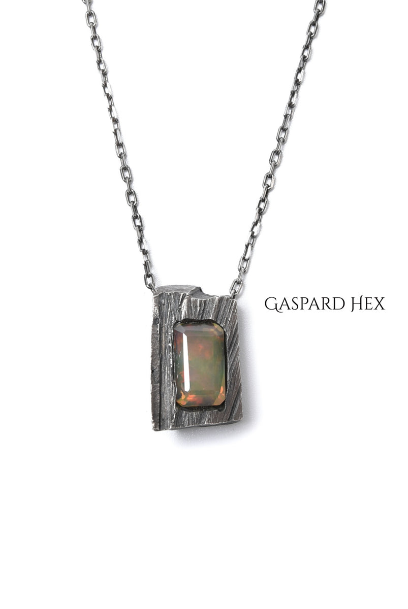 GASPARD HEX Faceted Opal Pendant Rectangle Shape – LOOM OSAKA