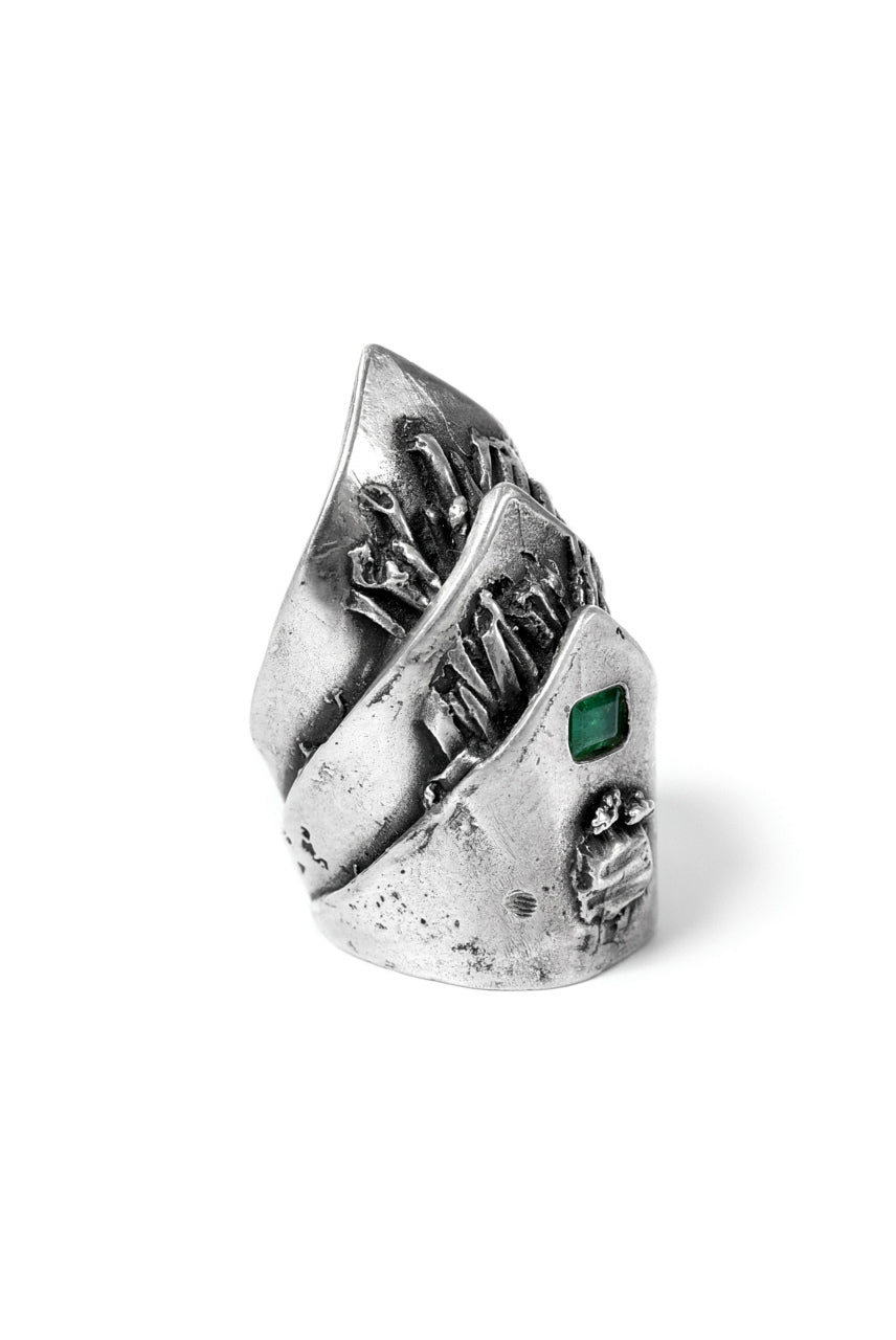 画像をギャラリービューアに読み込む, GASPARD HEX Mayan Ring with EMERALD JEWELRY