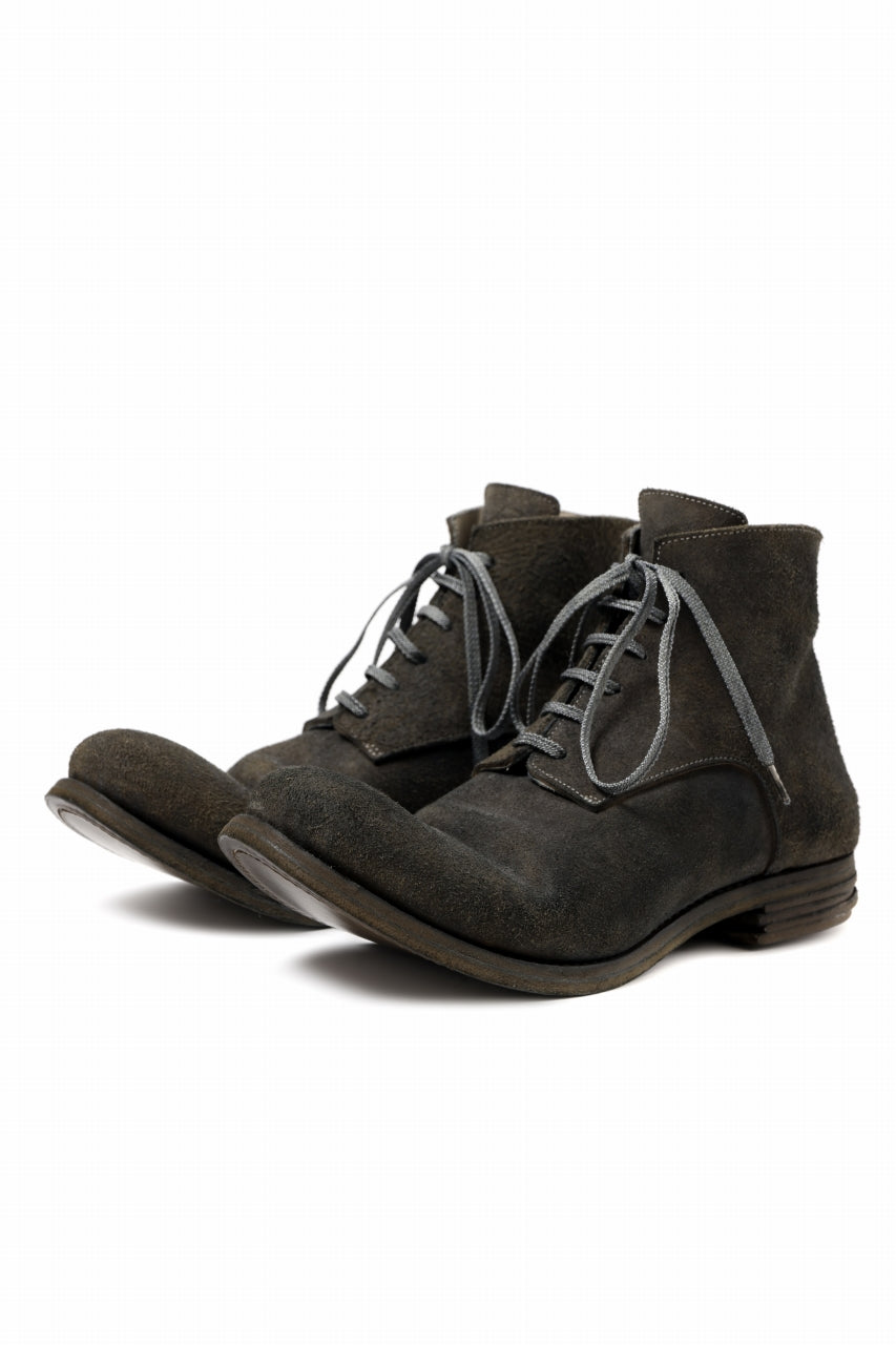 画像をギャラリービューアに読み込む, prtl "one make" Lace Up Boots (JAPAN Cow Reversed Leather / Hand Dyed BLACK)