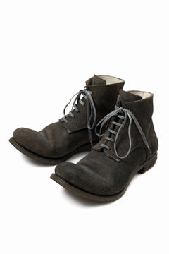 画像をギャラリービューアに読み込む, prtl "one make" Lace Up Boots (JAPAN Cow Reversed Leather / Hand Dyed BLACK)