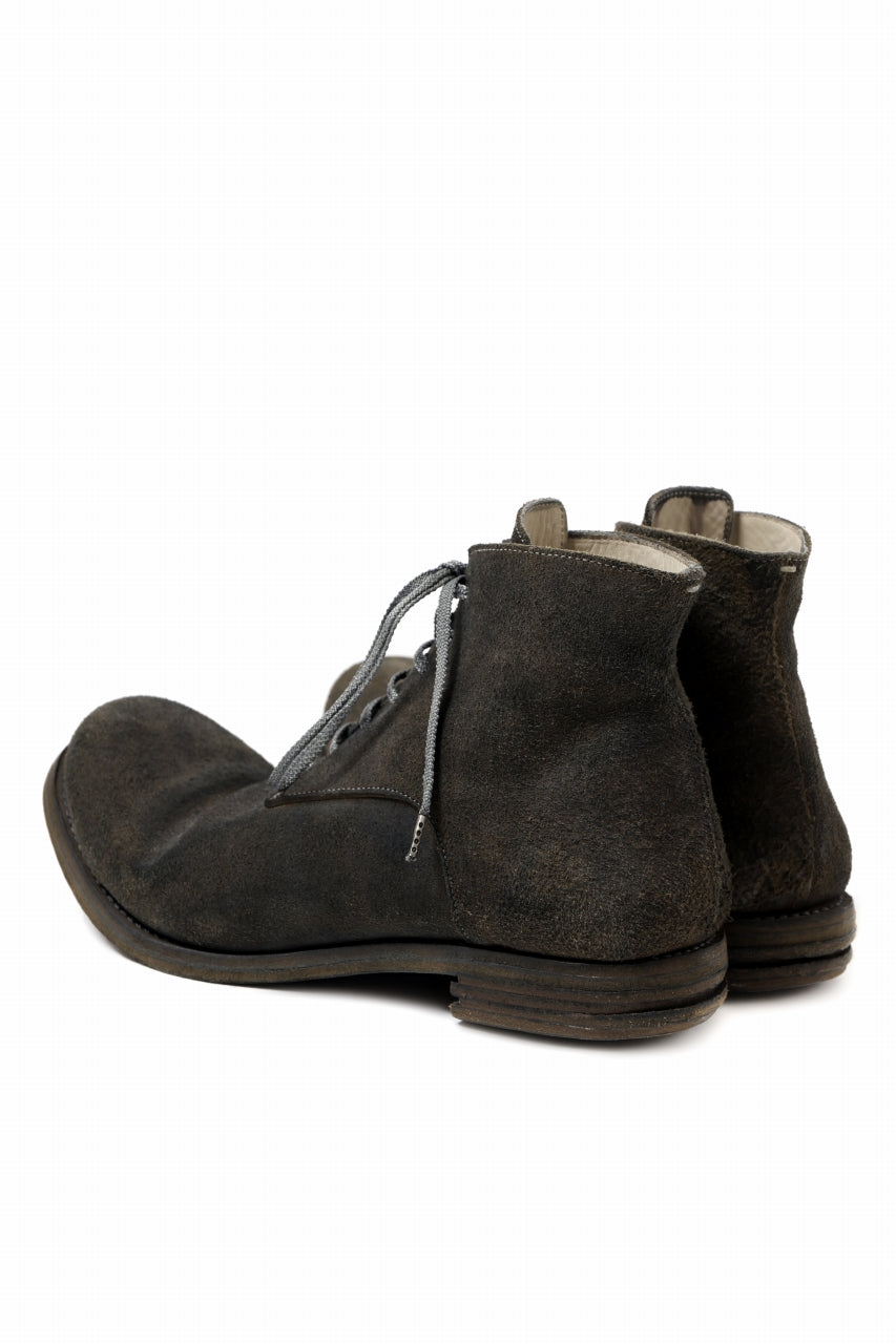画像をギャラリービューアに読み込む, prtl "one make" Lace Up Boots (JAPAN Cow Reversed Leather / Hand Dyed BLACK)