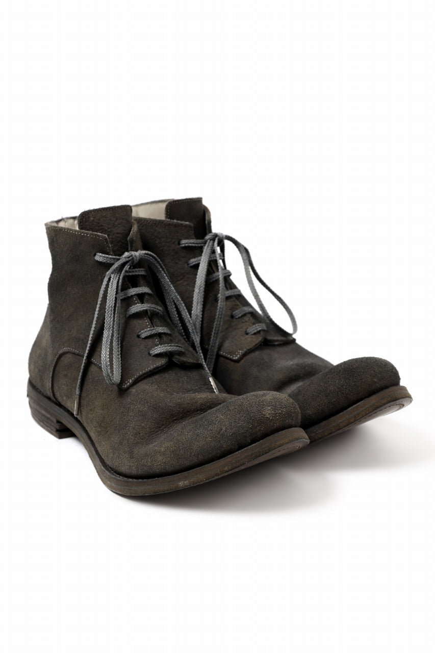 画像をギャラリービューアに読み込む, prtl "one make" Lace Up Boots (JAPAN Cow Reversed Leather / Hand Dyed BLACK)