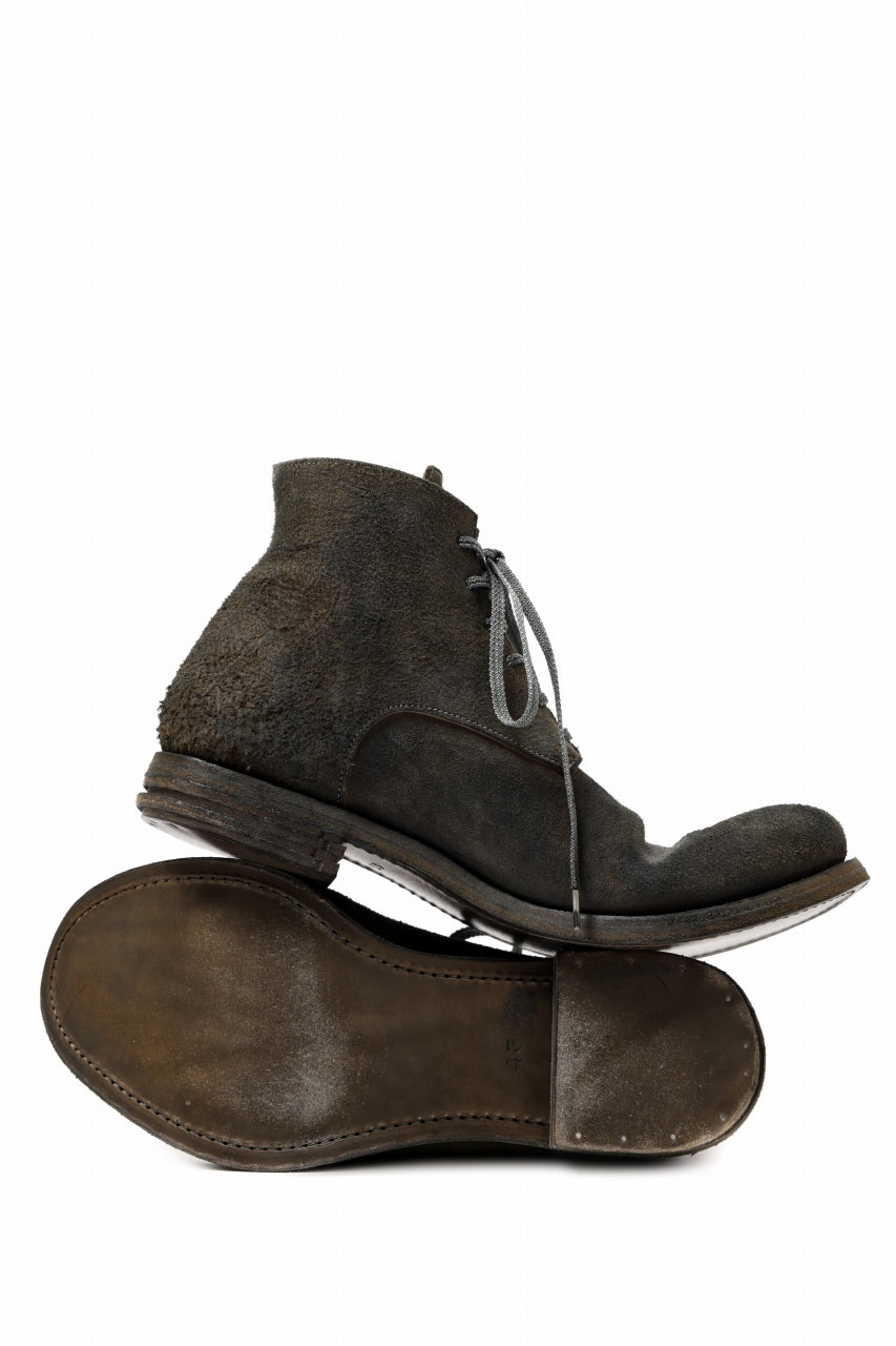画像をギャラリービューアに読み込む, prtl "one make" Lace Up Boots (JAPAN Cow Reversed Leather / Hand Dyed BLACK)